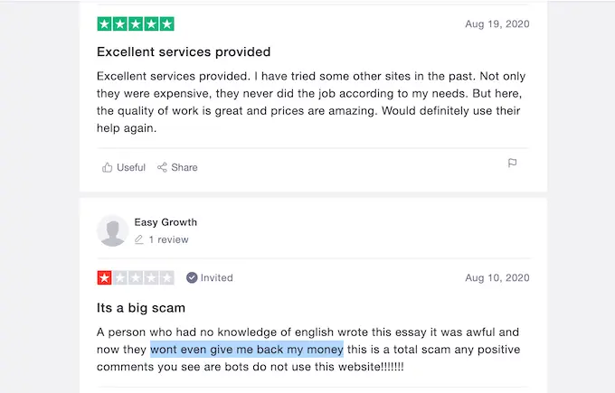 5staressays.com reviews on trustpilot