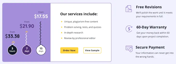 domyhomework123.com pricing