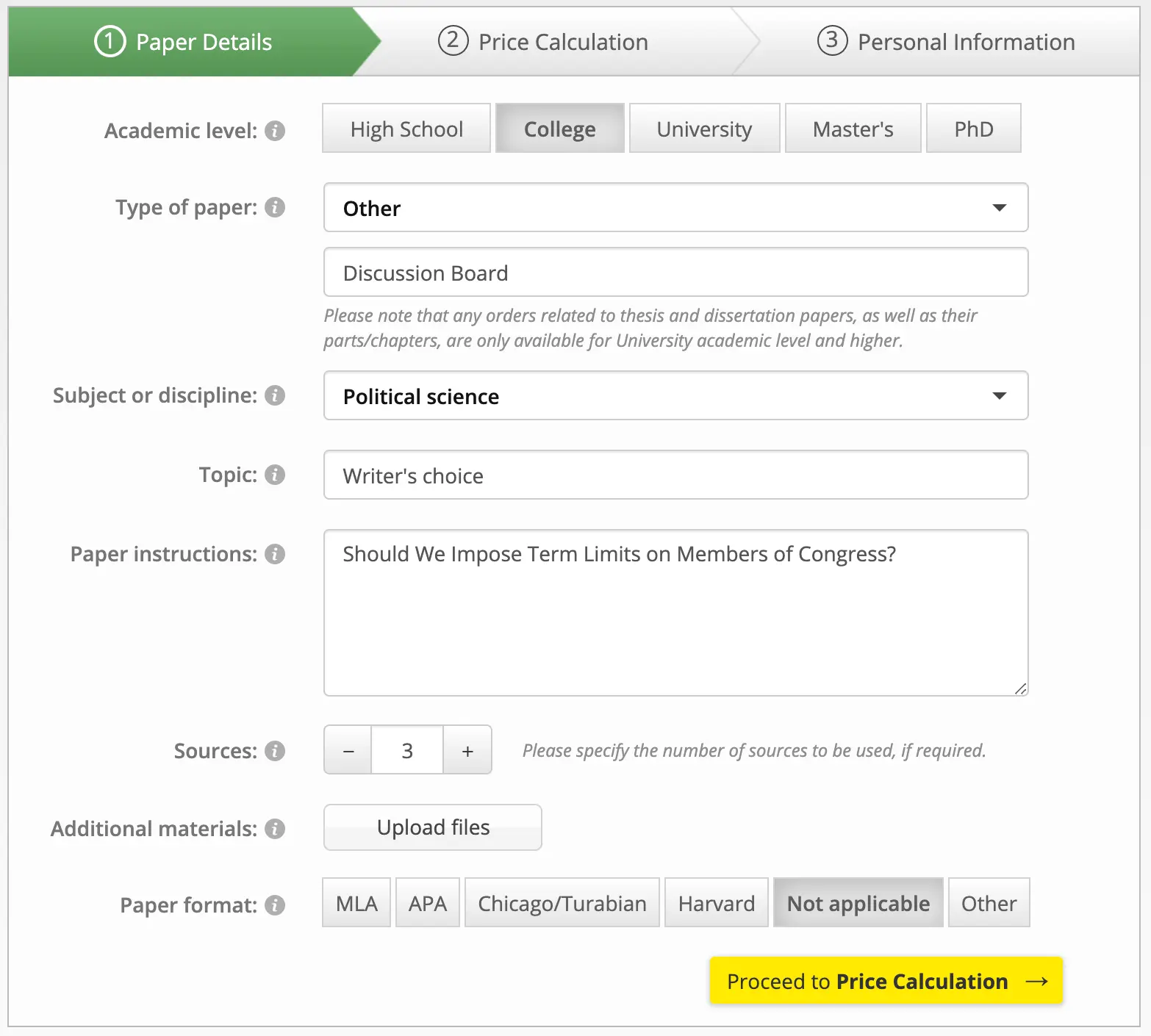 sample discussion board post order on edudemius.com