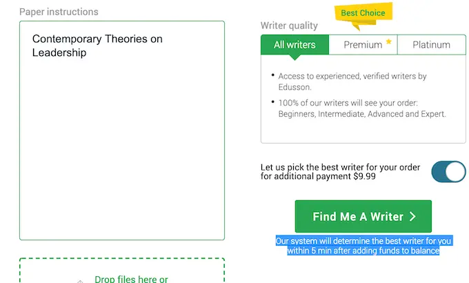 edusson.com order process