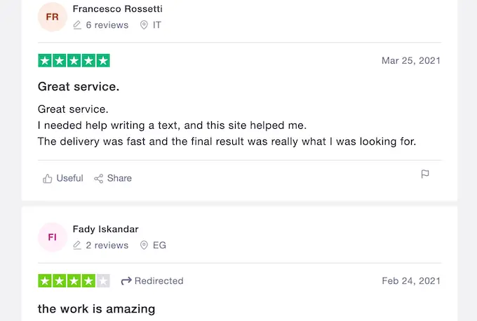 trustpilot reviews about evolutionwriters.com