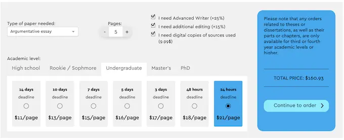 extraessay.com price calculation