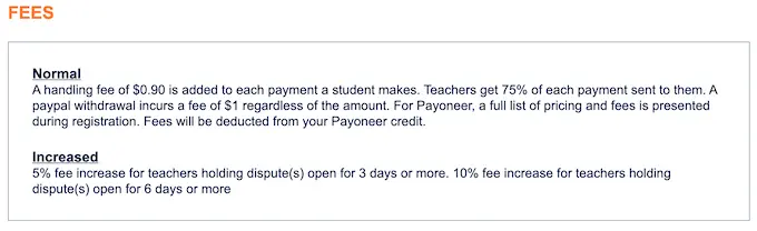 homeworkmarket.com fees