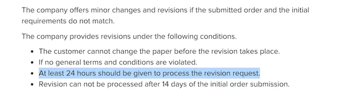 myperfectpaper.net revision policy