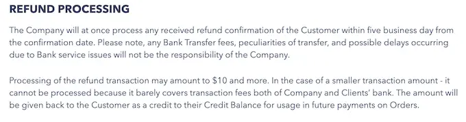 refund policy