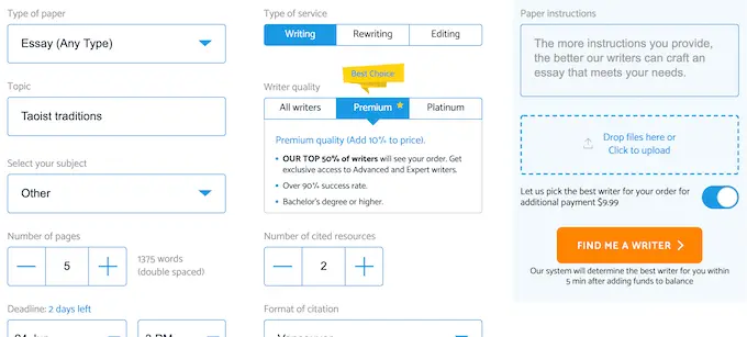 papersowl.com bidding process