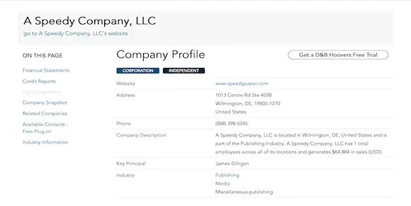 A Speedy Company LLC