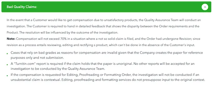 trustmypaper.com has a poor refund policy