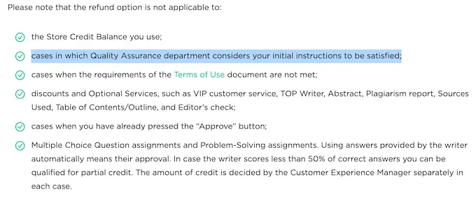 some of writemyessays.net services aren't refundable